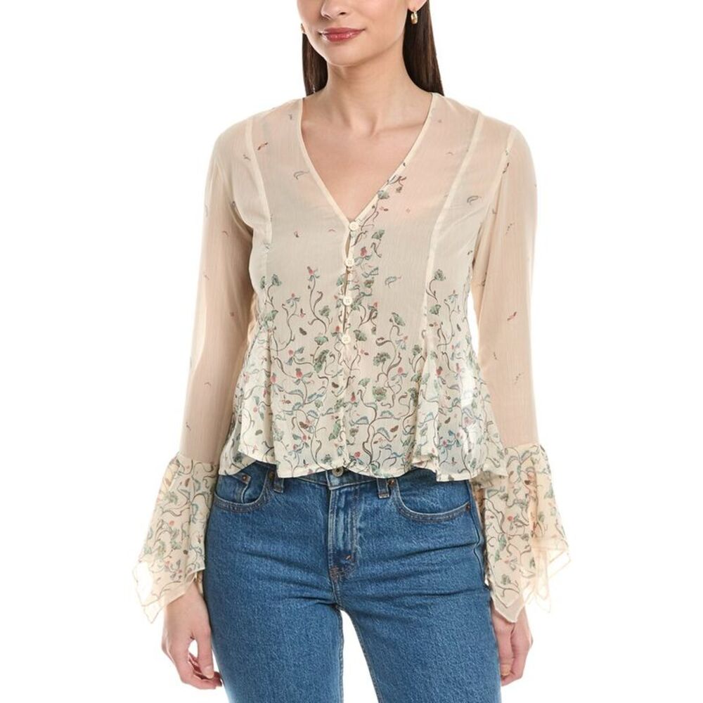To My Lovers Womens  Floral Top, Yellow